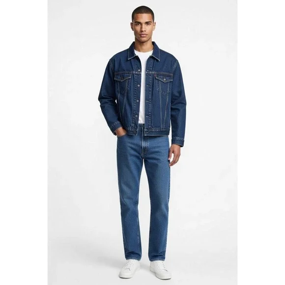 Levi's Men's Denim Trucker Jacket Dark Wash Blue Sz 3XL 07158-0021 - Picture 1 of 16